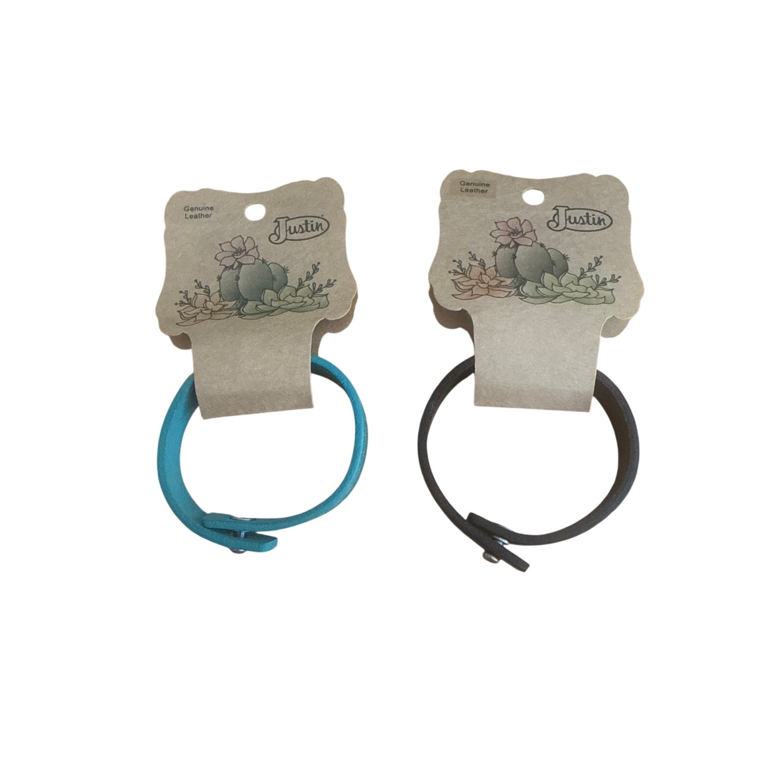 Justin Leather Bracelets Nwt Turquoise Brown